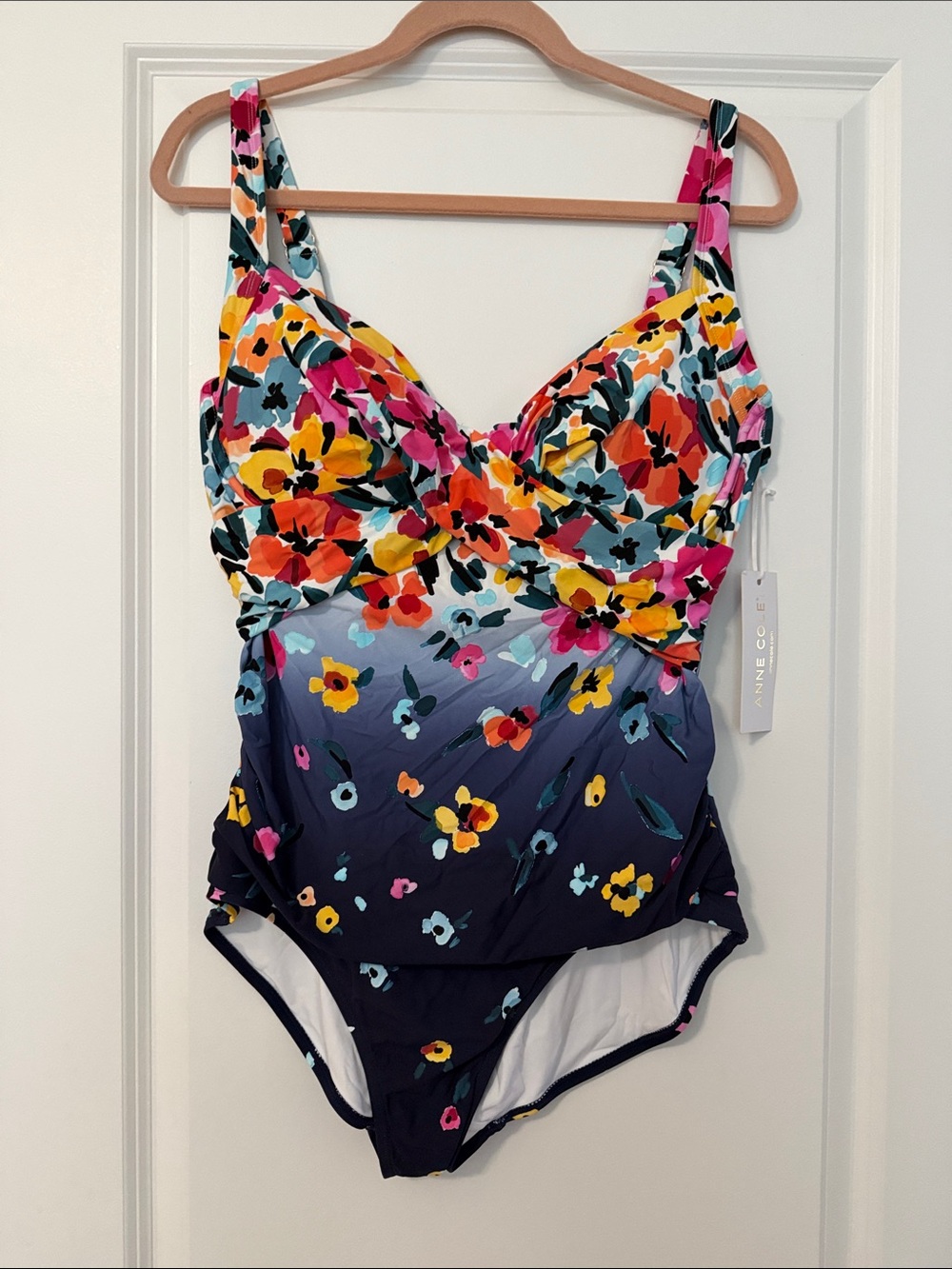 Anne Cole Floral One-Piece Swimsuit - size 18W
